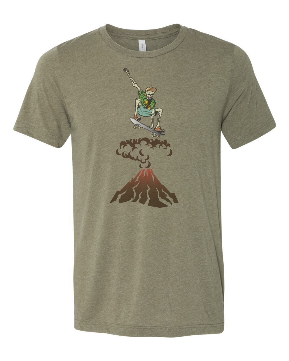 Skateboarding Shirt, Skate Over Volcano, Skateboard Tee, Gift For Skateboarder, Unisex Fit, Skating Shirt, Skateboard Apparel, Skateboard - Chase Me Tees LLC