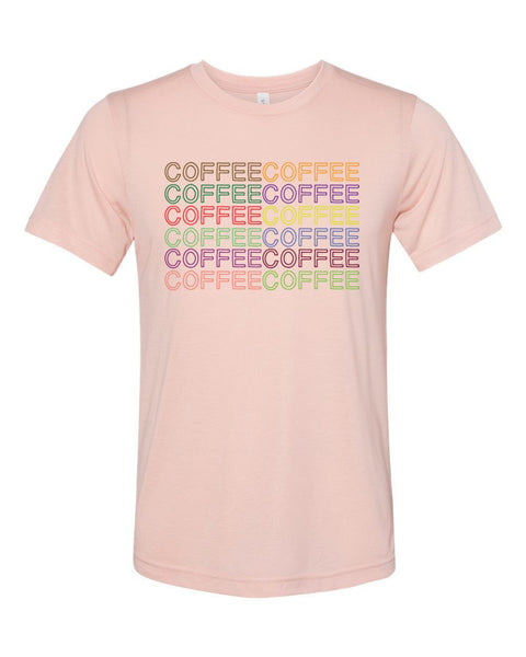 Coffee Shirt, Coffee Coffee Coffee, Unisex, Sublimation T, Soft Bella Canvas, Coffee Lover, Caffeine Addict, Caffeiene Lover, Coffee Shop - Chase Me Tees LLC