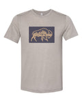 Vintage Shirt, Mountain Buffalo, Bison Shirt, Unisex Fit, Soft Bella T, Mountain Shirt, Wildlife Tee, Gift For Him, Boho Shirt, Mountains - Chase Me Tees LLC