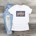 Vintage Shirt, Mountain Buffalo, Bison Shirt, Unisex Fit, Soft Bella T, Mountain Shirt, Wildlife Tee, Gift For Him, Boho Shirt, Mountains - Chase Me Tees LLC