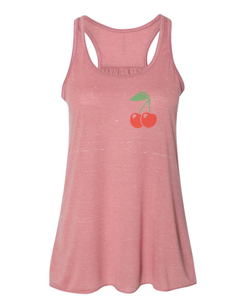 Cherry Tank Top, Cherry Pocket, Racerback, Soft Bella Canvas, Sublimation, Cherry Racerback, Workout Top, Muscle Tank, Gym Clothes, Cherries - Chase Me Tees LLC