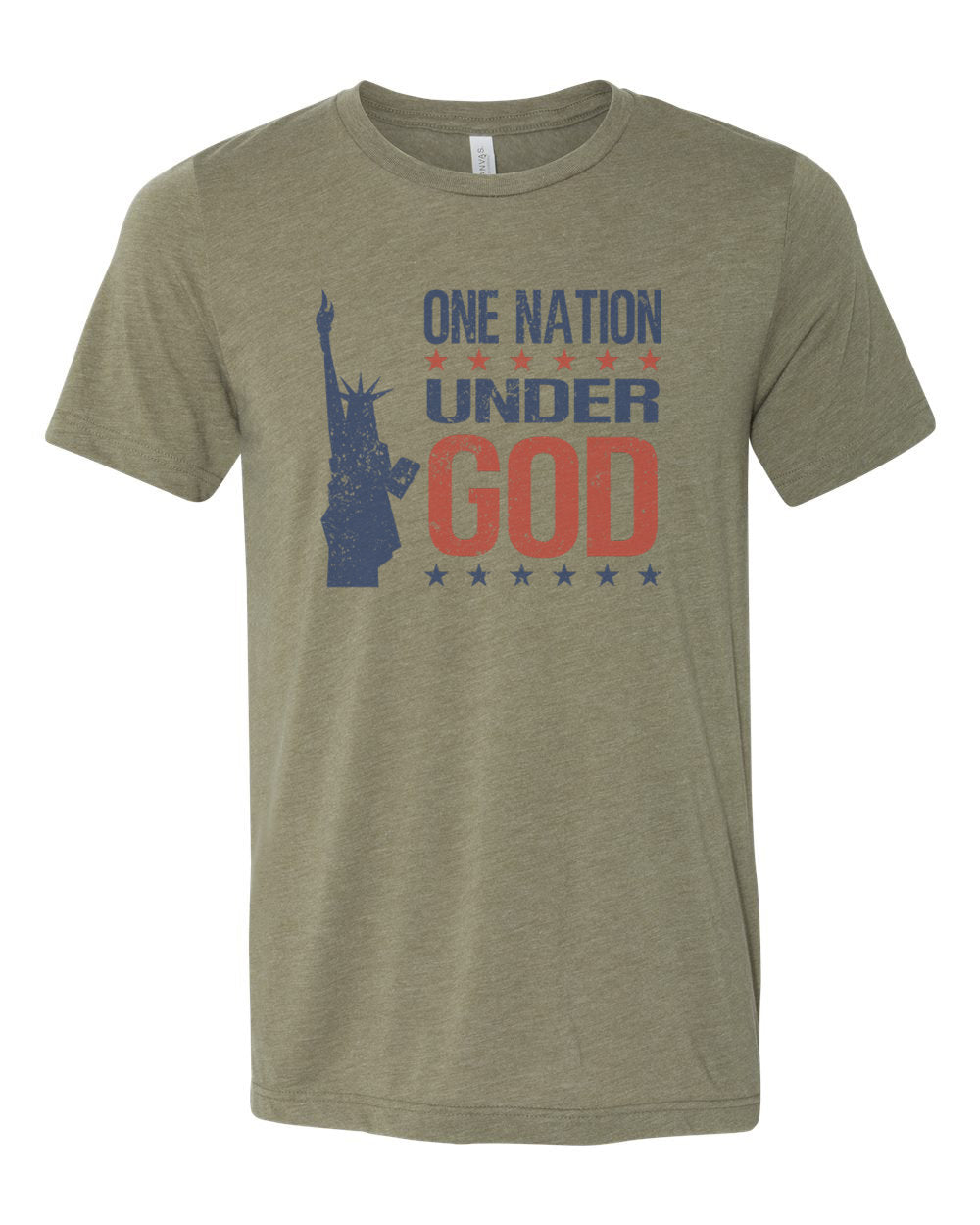 Patriotic Shirt, One Nation Under God, Unisex T, Soft Bella Canvas, America Shirt, Merica Shirt, Lady Liberty Tee, Vintage Tees, USA Shirt - Chase Me Tees LLC