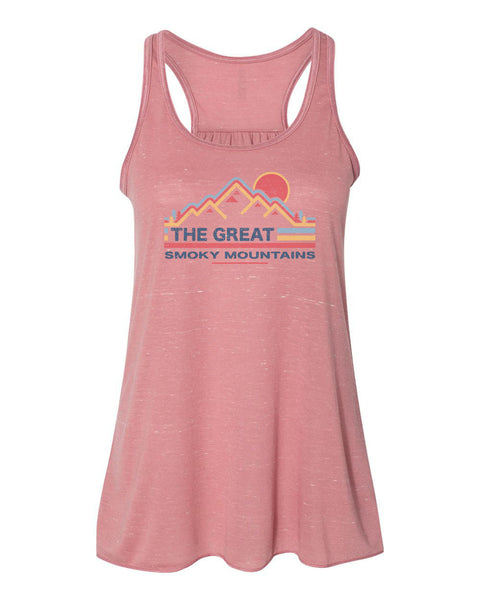 Smoky Mountain Tank Top, The Great Smoky Mountains, Mountain Lover, Racerback, Vacation Tank, Muscle Tank, Mountain Tank Top, Gift For Her - Chase Me Tees LLC