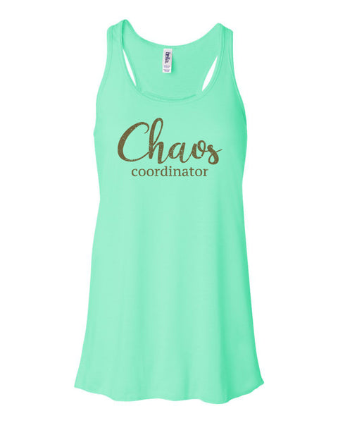 Chaos Coordinator, Mom Tank Top, Racerback, Gift For Mom, Motherhood Shirt, Workout Tank, Muscle Tank Top, Gift From Daughter, Mom Shirt - Chase Me Tees LLC