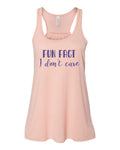 I Don't Care Tank Top, Fun Fact I Don't Care, Racerback, Muscle Tank, Soft Bella Canvas, Workout Top, Women's Racerback, Gift For Her, Gym T - Chase Me Tees LLC