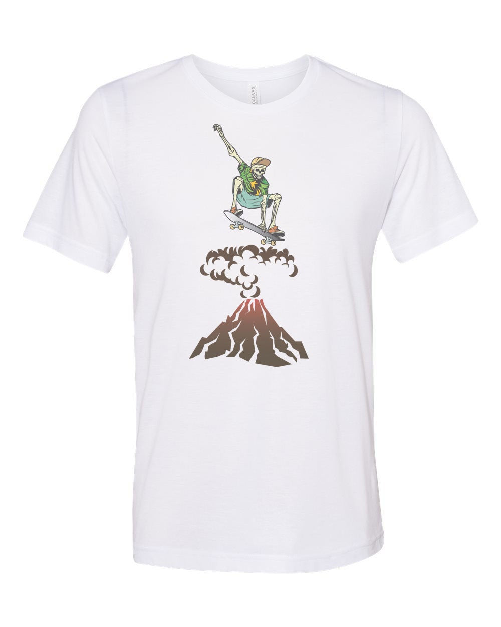 Skateboarding Shirt, Skate Over Volcano, Skateboard Tee, Gift For Skateboarder, Unisex Fit, Skating Shirt, Skateboard Apparel, Skateboard - Chase Me Tees LLC