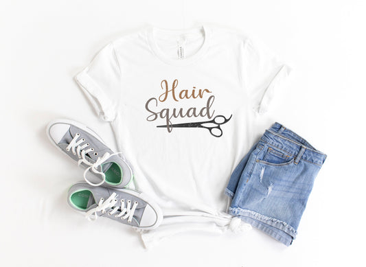 Hair Stylist Shirt, Hair Squad, Gift For Hair dresser, Beautician Shirt, Gift For Her, Salon Shirt, Hairdresser Shirt, Gift For Hair Sylist - Chase Me Tees LLC