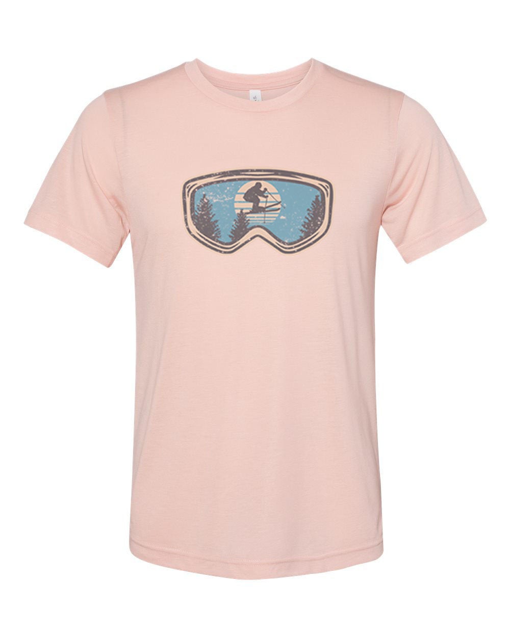 Snow Skiing Shirt, Ski Goggles, Skiing Shirt, Unisex Fit, Sublimation, Soft Bella T, Snow Sports, Skiing Apparel, Mountain Shirt, Ski Lover - Chase Me Tees LLC