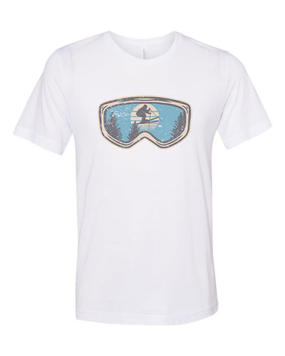 Snow Skiing Shirt, Ski Goggles, Skiing Shirt, Unisex Fit, Sublimation, Soft Bella T, Snow Sports, Skiing Apparel, Mountain Shirt, Ski Lover - Chase Me Tees LLC