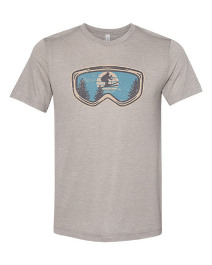Snow Skiing Shirt, Ski Goggles, Skiing Shirt, Unisex Fit, Sublimation, Soft Bella T, Snow Sports, Skiing Apparel, Mountain Shirt, Ski Lover - Chase Me Tees LLC