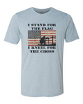 Patriotic Shirt, I Stand For The Flag I Kneel For The Cross, Religious Shirt, Republican Shirt, Conservative Shirt, Stand For The Flag, USA - Chase Me Tees LLC