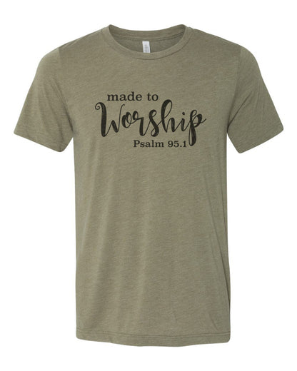 Made To Worship Shirt, Christian Tees, Christian Apparel, Religious Clothing, Jesus Shirt, Christian Shirts, Sublimation, Worship Shirt - Chase Me Tees LLC