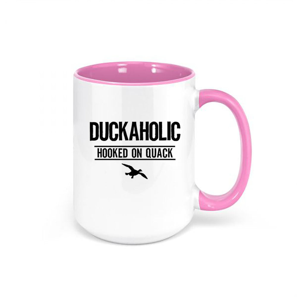 Duck Hunting Mug, Duckaholic, Hooked On Quack, Waterfowl Hunter, Hunting Mug, Hunting And Fishing, Gift For Dad, Gift For Duck Hunter, Mugs - Chase Me Tees LLC