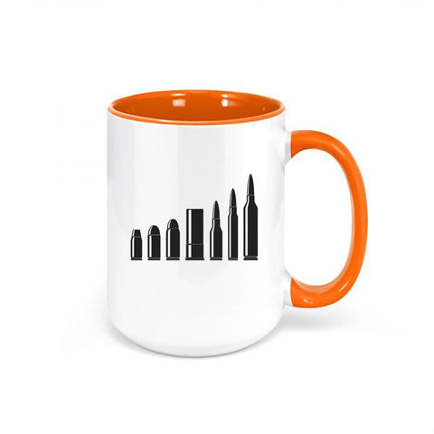 Gun Mug, Bullets, Gun Lover Gift, 15oz Mug, Gift For Him, Bullet Mug, Coffee Mugs, Tactical Gear, Hunting Mug, Gift For Grandpa, Dad Gift - Chase Me Tees LLC