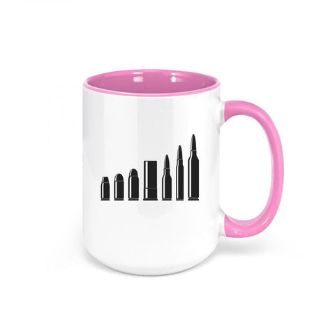 Gun Mug, Bullets, Gun Lover Gift, 15oz Mug, Gift For Him, Bullet Mug, Coffee Mugs, Tactical Gear, Hunting Mug, Gift For Grandpa, Dad Gift - Chase Me Tees LLC