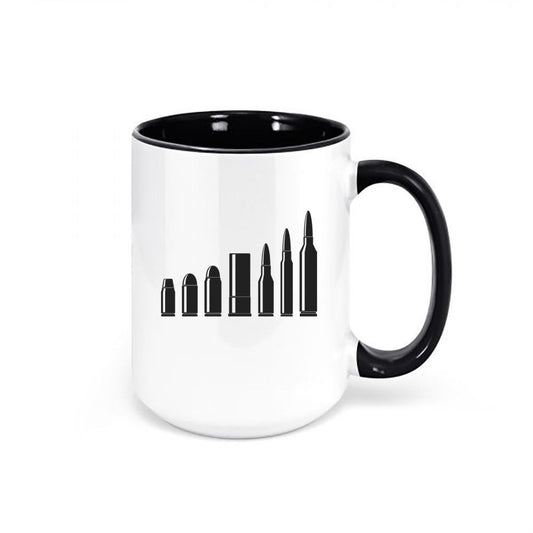 Gun Mug, Bullets, Gun Lover Gift, 15oz Mug, Gift For Him, Bullet Mug, Coffee Mugs, Tactical Gear, Hunting Mug, Gift For Grandpa, Dad Gift - Chase Me Tees LLC