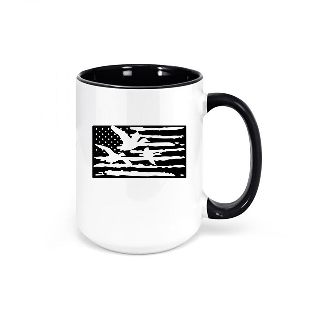 Duck Hunting Mug, Duck Flag, Waterfowl Mug, Hunting Coffee Mug, Gift For Hunter, Duck Hunter Mug, Birthday Gift Idea, Dad Gift, Grandpa Mug - Chase Me Tees LLC