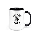 Papa Mug, I'm One Fly Papa, Papa Coffee Cup, Gift For Papa, Grandpa Coffee Cup, Trout Fishing Mug, Gift For Grandpa, Elk Hair Caddis, Mugs - Chase Me Tees LLC