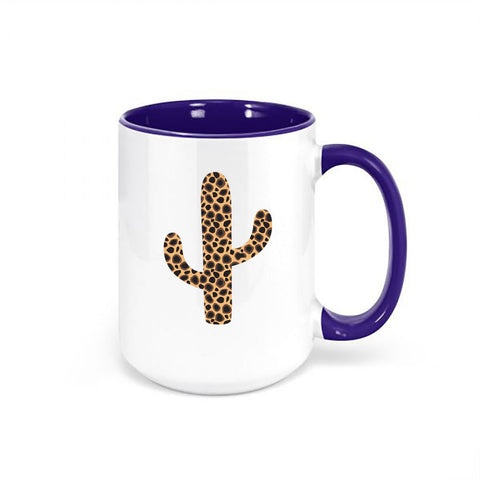 Cactus Mug, Leopard Cactus, Cactus Coffee Mug, Leopard Coffee Cup, Leopard Print Mug, Cactus Lover, Gift For Her, Boho Coffee Mug, Cactus - Chase Me Tees LLC