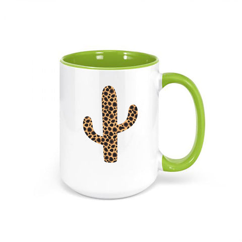 Cactus Mug, Leopard Cactus, Cactus Coffee Mug, Leopard Coffee Cup, Leopard Print Mug, Cactus Lover, Gift For Her, Boho Coffee Mug, Cactus - Chase Me Tees LLC