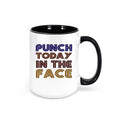Boxing Mug, Punch Today In The Face, Inspirational Mugs, Inspire Coffee Mug, Kickboxing Mug, Fitness Cup, Gym Mugs, Sublimated Mugs, Boxing - Chase Me Tees LLC