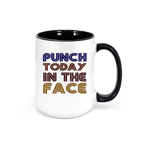 Boxing Mug, Punch Today In The Face, Inspirational Mugs, Inspire Coffee Mug, Kickboxing Mug, Fitness Cup, Gym Mugs, Sublimated Mugs, Boxing - Chase Me Tees LLC