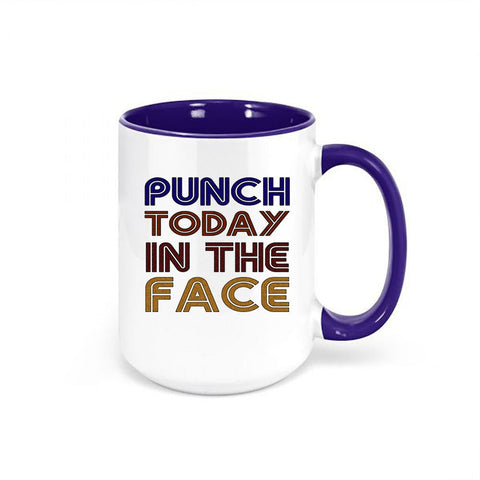 Boxing Mug, Punch Today In The Face, Inspirational Mugs, Inspire Coffee Mug, Kickboxing Mug, Fitness Cup, Gym Mugs, Sublimated Mugs, Boxing - Chase Me Tees LLC