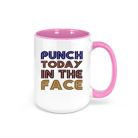 Boxing Mug, Punch Today In The Face, Inspirational Mugs, Inspire Coffee Mug, Kickboxing Mug, Fitness Cup, Gym Mugs, Sublimated Mugs, Boxing - Chase Me Tees LLC