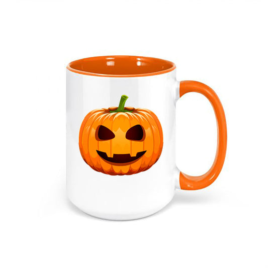 Jack-O'-Lantern Mug, Pumpkin Coffee Mug, Halloween Cup, Pumpkin Cup, Sublimated Mugs, Halloween Decor, Spooky Coffee Cup, Jack-O'-Lantern - Chase Me Tees LLC