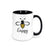 Bee Happy Coffee Mug, Bee Happy, Bee Lover, Bumble Bee Cup, Gift For Bee Lover, Honey Bee Mug, Birthday Gift Idea, Sublimated Mug, Bees - Chase Me Tees LLC