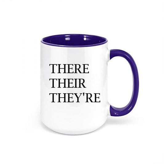 English Teacher Mug, Good Grammar, There Their They're, Gift For Teacher, English Teacher Cup, Sublimated Mug, Birthday Gift For Teacher - Chase Me Tees LLC