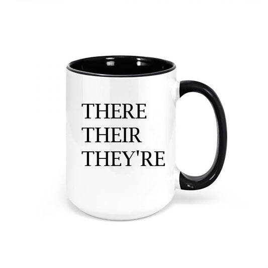 English Teacher Mug, Good Grammar, There Their They're, Gift For Teacher, English Teacher Cup, Sublimated Mug, Birthday Gift For Teacher - Chase Me Tees LLC
