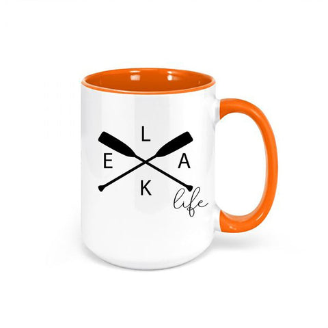 Lake Life Cup, Lake Coffee Mug, Lake Cabin Cup, Cabin Coffee Cup, Lake Life Mug, Gift For Him, Cabin Mug, Lake Lover, Rustic Coffee Mug - Chase Me Tees LLC