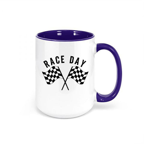 Racing Coffee Mug, Race Day, Motocross Cup, Race Day Mug, Racing Coffee Cup, Motocross Coffee Mug, Gift For Him, Checkered Flag Cup, Flags - Chase Me Tees LLC