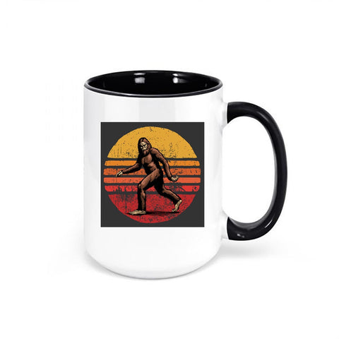 Bigfoot Coffee Mug, Bigfoot Sunset, Sasquatch Mug, Yeti Lover, Sasquatch Coffee Cup, Gift For Him, Bigfoot Lover, Sublimated Design, Bigfoot - Chase Me Tees LLC