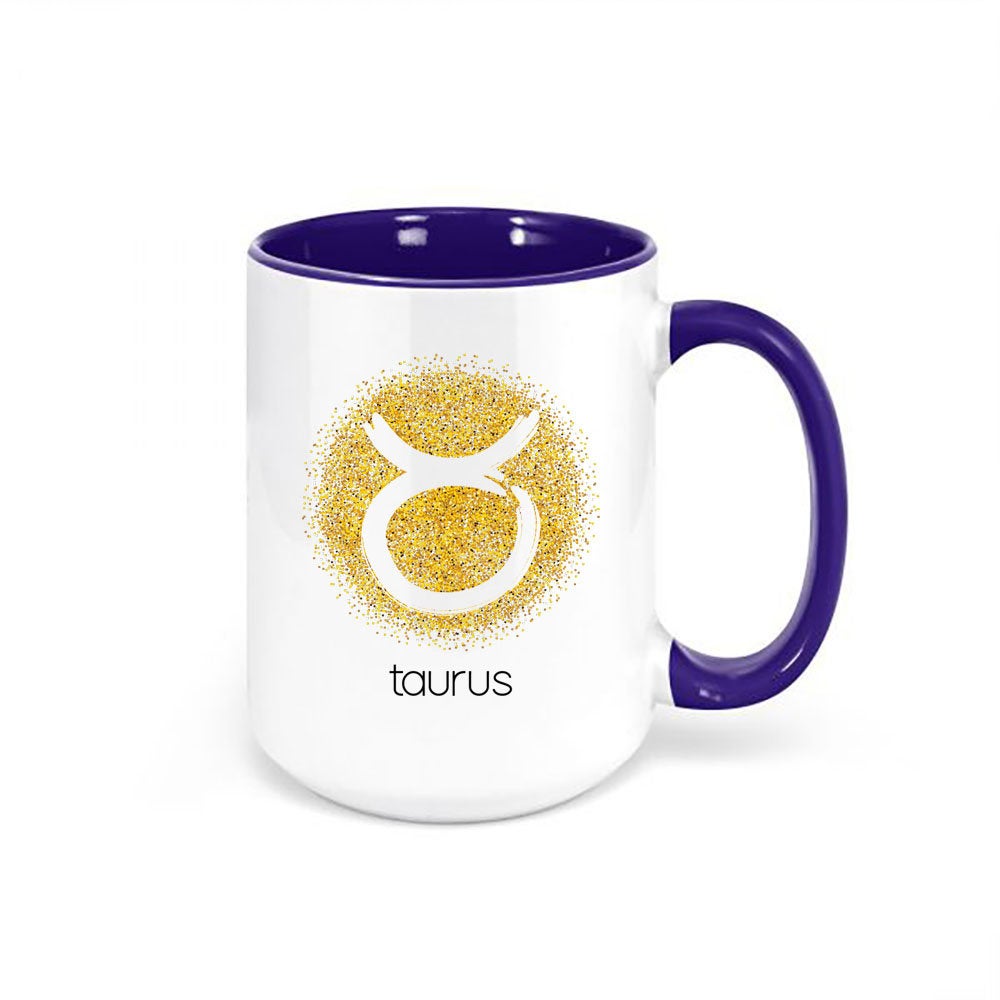Taurus Coffee Mug, Taurus Glitter, Gift For Taurus, Horoscope Mugs, Zodiac Mug, Astrology Mug, Sublimated Design, Birthday Gift For Taurus - Chase Me Tees LLC