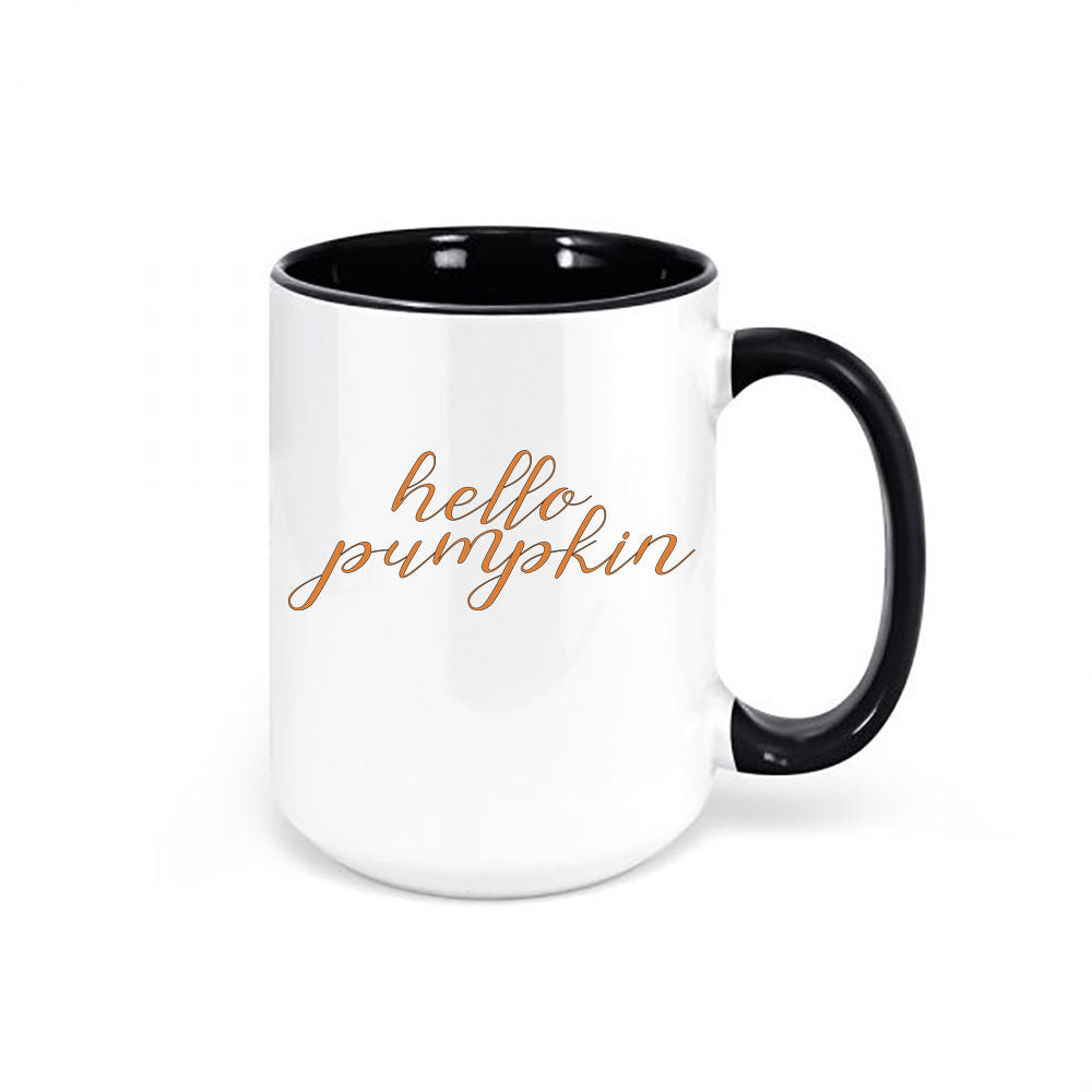 Hello Pumpkin Coffee Mug, Hello Pumpkin, Pumpkin Cup, Halloween Mug, Pumpkin Spice Mug, Gift For Her, Sublimated Design, Pumpkin Mug - Chase Me Tees LLC