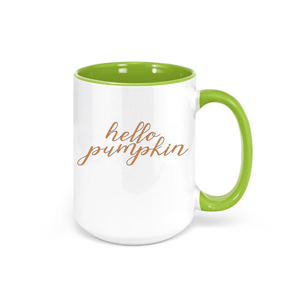 Hello Pumpkin Coffee Mug, Hello Pumpkin, Pumpkin Cup, Halloween Mug, Pumpkin Spice Mug, Gift For Her, Sublimated Design, Pumpkin Mug - Chase Me Tees LLC