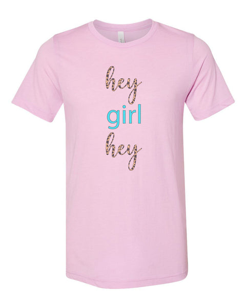 Hey Girl Hey Shirt, Leopard Print, Unisex Fit, Gift For Her, Sublimated Design, Leopard Print Shirt, Hey Girl Hey, Funny T-shirt, Birthday - Chase Me Tees LLC