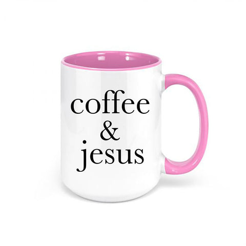 Coffee And Jesus, Christian Mugs, Religious Mug, Coffee And Jesus Mug, Sublimated Design, Gift For Her, Coffee Gift, Jesus Gift, Trendy Mugs - Chase Me Tees LLC