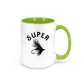 Fly Fishing Mug, Super Fly, Fishing Mug, Coffee Mugs, Mug For Fisherman, Gift For Dad, Grandpa Gift, 15oz, Mug For Grandpa, Fisherman Mug - Chase Me Tees LLC