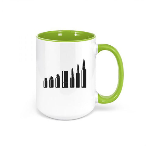Gun Mug, Bullets, Gun Lover Gift, 15oz Mug, Gift For Him, Bullet Mug, Coffee Mugs, Tactical Gear, Hunting Mug, Gift For Grandpa, Dad Gift - Chase Me Tees LLC