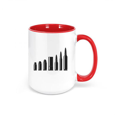 Gun Mug, Bullets, Gun Lover Gift, 15oz Mug, Gift For Him, Bullet Mug, Coffee Mugs, Tactical Gear, Hunting Mug, Gift For Grandpa, Dad Gift - Chase Me Tees LLC