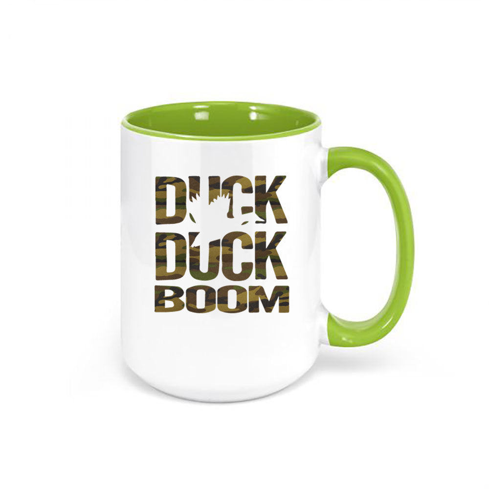 Duck Hunting Mug, Gift For Duck Hunter, Duck Duck Boom Camo, Camo Mug, Waterfowl Mug, Gift For Him, Dad Mug, Hunting Mug, Grandpa Coffee Cup - Chase Me Tees LLC