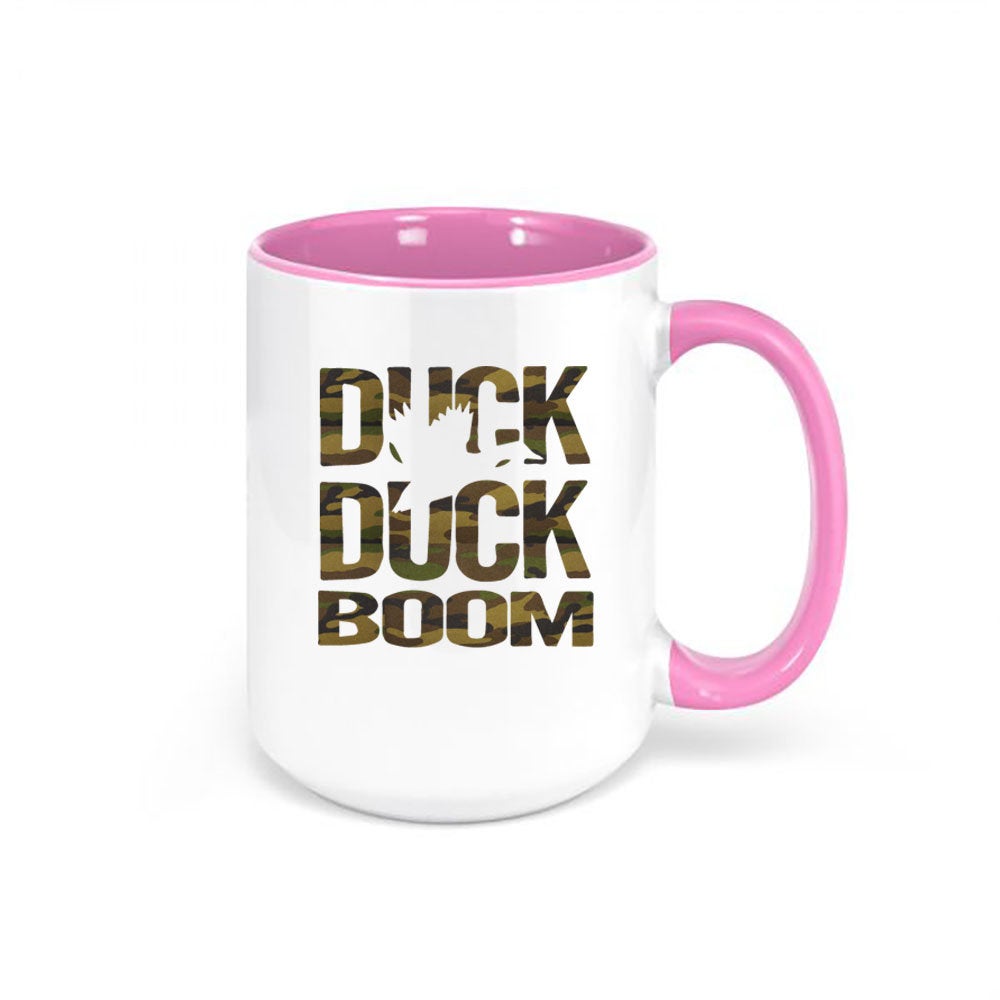 Duck Hunting Mug, Gift For Duck Hunter, Duck Duck Boom Camo, Camo Mug, Waterfowl Mug, Gift For Him, Dad Mug, Hunting Mug, Grandpa Coffee Cup - Chase Me Tees LLC