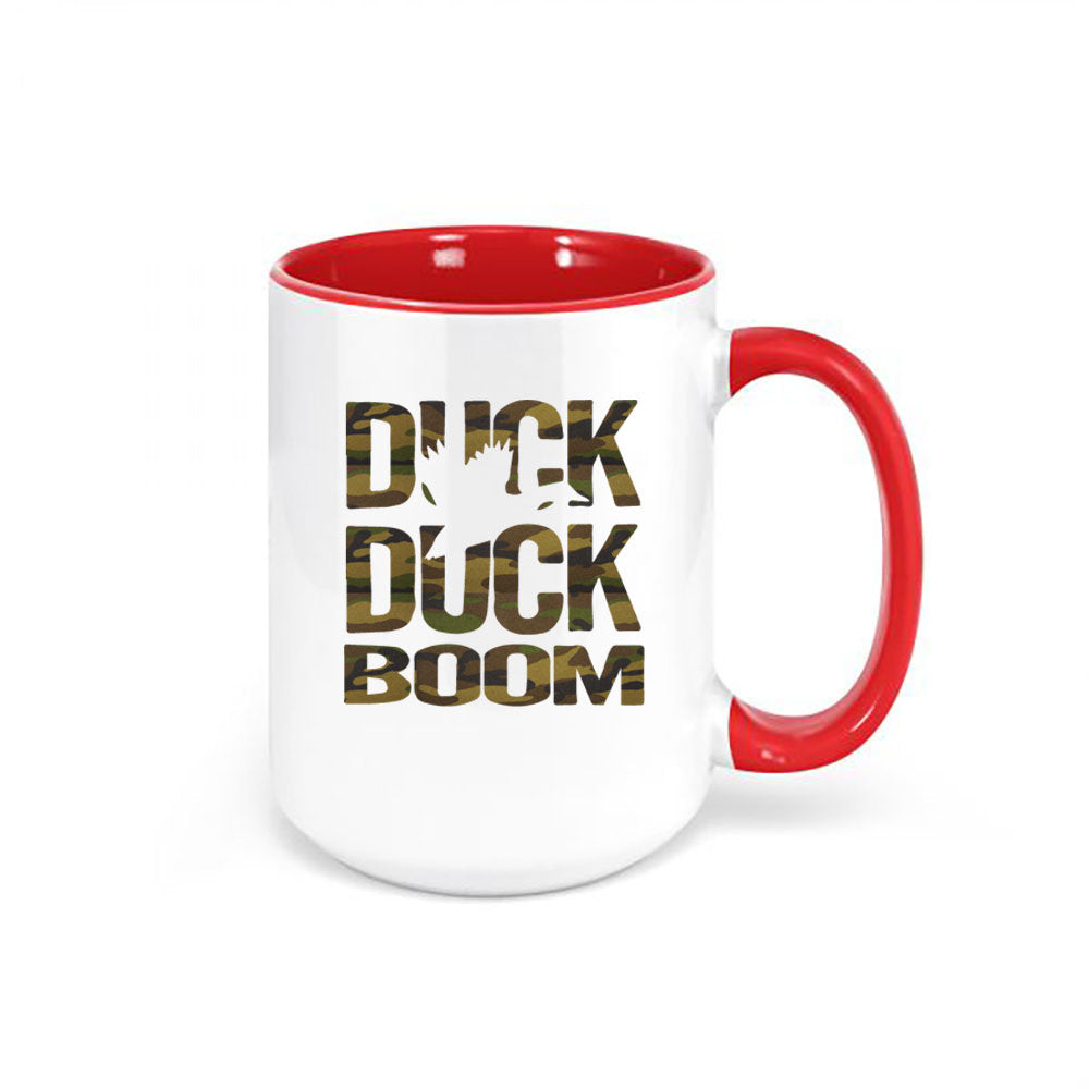 Duck Hunting Mug, Gift For Duck Hunter, Duck Duck Boom Camo, Camo Mug, Waterfowl Mug, Gift For Him, Dad Mug, Hunting Mug, Grandpa Coffee Cup - Chase Me Tees LLC
