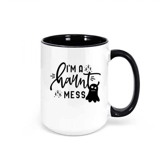 Halloween Mug, I'm A Haunt Mess, Ghost Mug, Halloween Coffee Mug, Funny Mugs, Haunted Mug, Ghost Lover, Mugs With Words, Spooky Mug - Chase Me Tees LLC