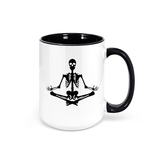 Yoga Mug, Halloween Mug, Yoga Bones, Skeleton Mug, Halloween Coffee Cup, Yoga Cup, Gift For Her, Science Teacher Mug, Yoga Lover, Skeletons - Chase Me Tees LLC