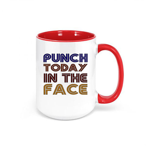 Boxing Mug, Punch Today In The Face, Inspirational Mugs, Inspire Coffee Mug, Kickboxing Mug, Fitness Cup, Gym Mugs, Sublimated Mugs, Boxing - Chase Me Tees LLC