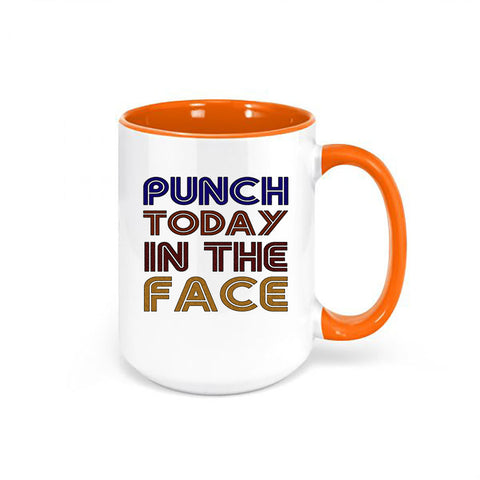 Boxing Mug, Punch Today In The Face, Inspirational Mugs, Inspire Coffee Mug, Kickboxing Mug, Fitness Cup, Gym Mugs, Sublimated Mugs, Boxing - Chase Me Tees LLC